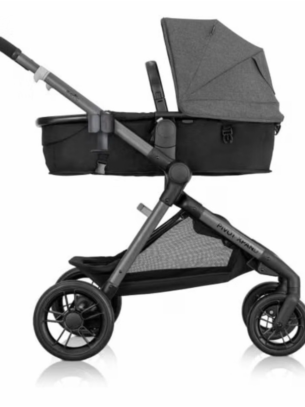 Gray Infant Carrycot Bassinet for Stroller - Modern Travel Bassinet